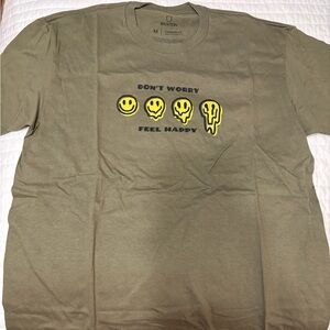 Brixton Olive Tee with Yellow Graphic